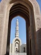 Eins der Minarette der Großen Moschee